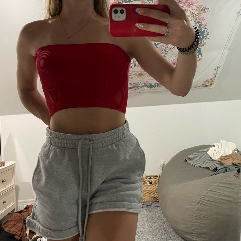 Aritzia Red Tube Top
